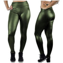 Calça Legging Cirre Premium Brilhante Cintura Alta para Mulheres Estilo Moderno e Confortável