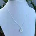 Colar Dupla Face Nossa Senhora Aparecida com Zircônia Azul e Transparente Elegante e Versátil