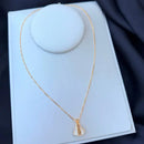 Colar Dupla Face Nossa Senhora Aparecida com Zircônia Azul e Transparente Elegante e Versátil